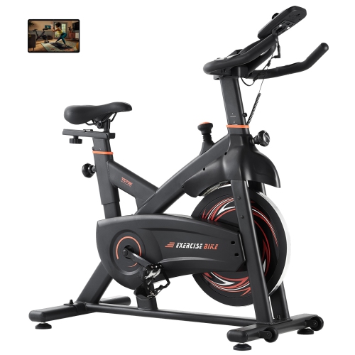 VEVOR Exercise Bike, Adjustable Magnetic Resistance Stationary Bike, Indoor Cycling Bike for Home Cardio, Workout Bike with Silent Belt Drive,