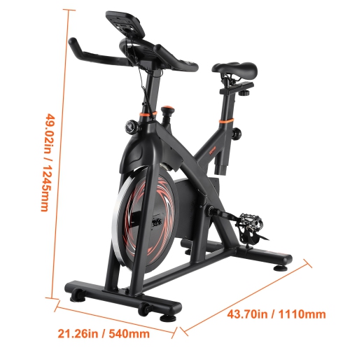 VEVOR Exercise Bike, Adjustable Magnetic Resistance Stationary Bike, Indoor Cycling Bike for Home Cardio, Workout Bike with Silent Belt Drive,