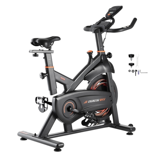 VEVOR Exercise Bike, Adjustable Magnetic Resistance Stationary Bike, Indoor Cycling Bike for Home Cardio, Workout Bike with Silent Belt Drive,