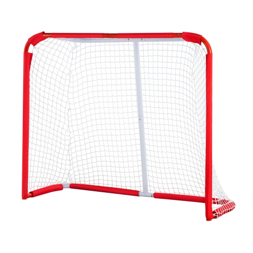 VEVOR  54" X 44" Youth Street Hockey Net, Indoor Outdoor Steel Hockey Goal, Portable Lightweight Youth Street + Roller for Kids, Junior Hockey
