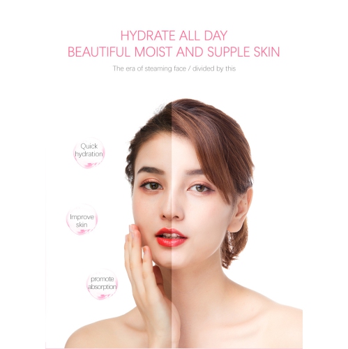 Facial Steamer, Nano Ionic Face Steamer , Portable Facial Steamer with 360°Rotatable Sprayer For Facial Deep Cleaning Home Facial Spa