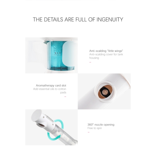 Facial Steamer, Nano Ionic Face Steamer , Portable Facial Steamer with 360°Rotatable Sprayer For Facial Deep Cleaning Home Facial Spa