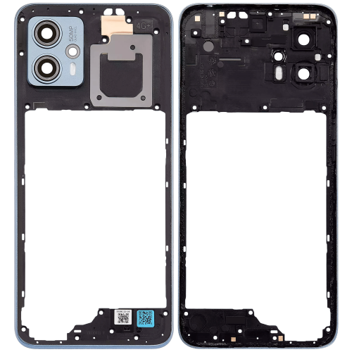 Replacement Mid-Frame Housing With Camera Lens For Motorola Moto G23 (Genuine OEM) (Steel Blue)