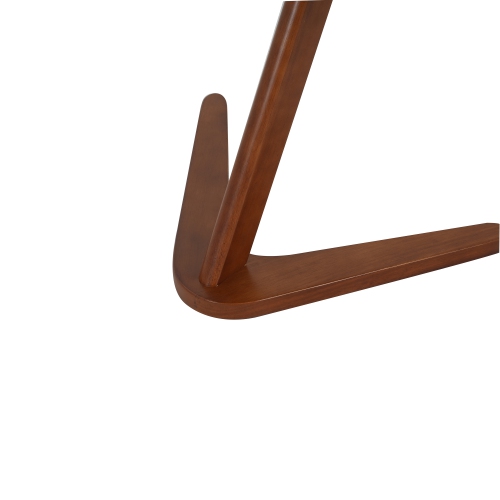 Table de bout moderne en forme de Z Kepooman - Table d'appoint en bois à base Boomerang avec dessus rond