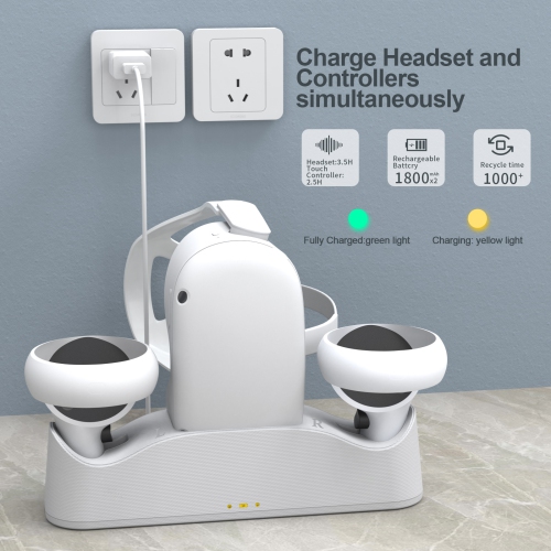 Base de recharge VR Lunettes de réalité virtuelle Manche Accessoires de chargement magnétique Base Chargeur pour Oculus Quest 2