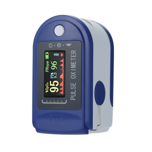 Image 1 of 4.. Medical finger clip pulse oximeter, TFT blood oxygen saturation detector, heart rate monitoring, LK88, blue and white