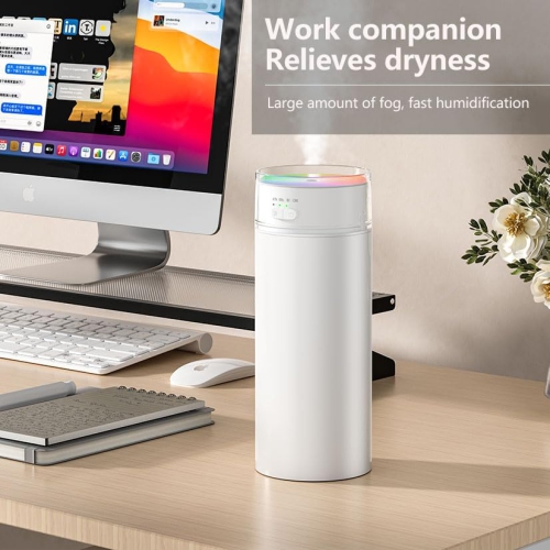 New colorful cup humidifier, large fog volume, timed horse racing atmosphere light, car-mounted household large capacity humidifier, USB