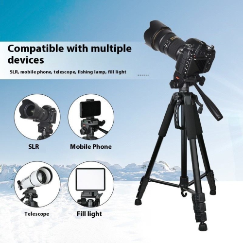 1.6m floor-standing live broadcast mobile phone stand, high-end tripod, smart phone tablet camera Bluetooth photo stand, black