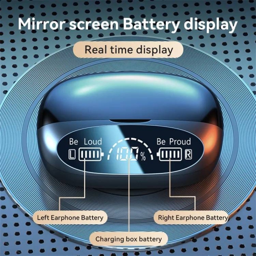 Popular Bluetooth headset, in-ear ultra-long battery life, large power, digital display, noise reduction headset, display noise reduction, sports