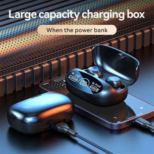 Popular Bluetooth headset, in-ear ultra-long battery life, large power, digital display, noise reduction headset, display noise reduction, sports