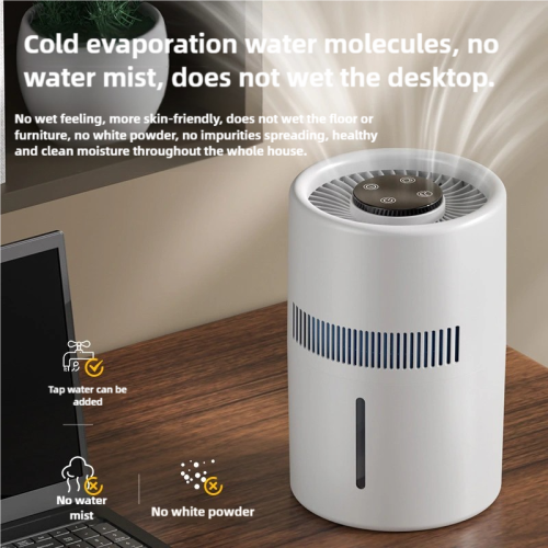 Humidifier, mistless humidifier for bedroom, large capacity air humidifier, high quality for home office, white