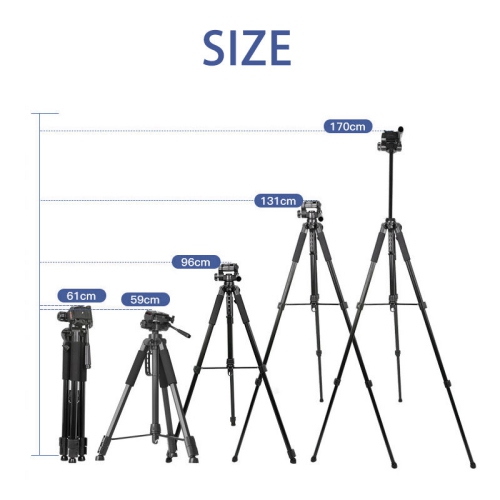 support de téléphone 3600 mois, trépied de sol pour appareil photo de pêche 1,7 m, trépied pour égoportrait en direct, aluminium