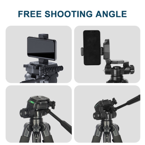 support de téléphone 3600 mois, trépied de sol pour appareil photo de pêche 1,7 m, trépied pour égoportrait en direct, aluminium