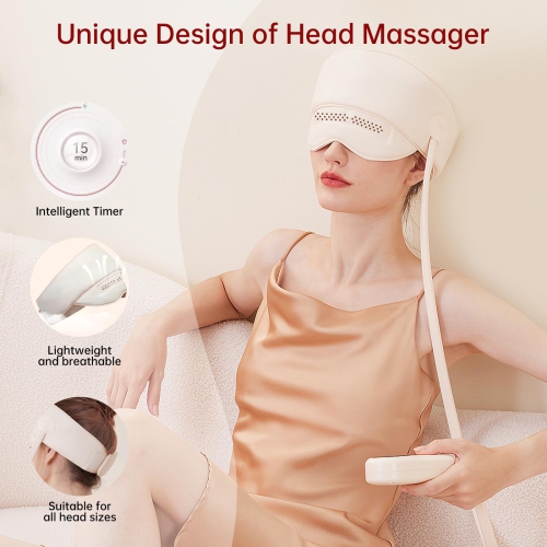 Masseur électrique pour la tête Masseur pour les mollets Tête Compression Airbag avec masseur portatif Heat Knead pour la tête et les yeux