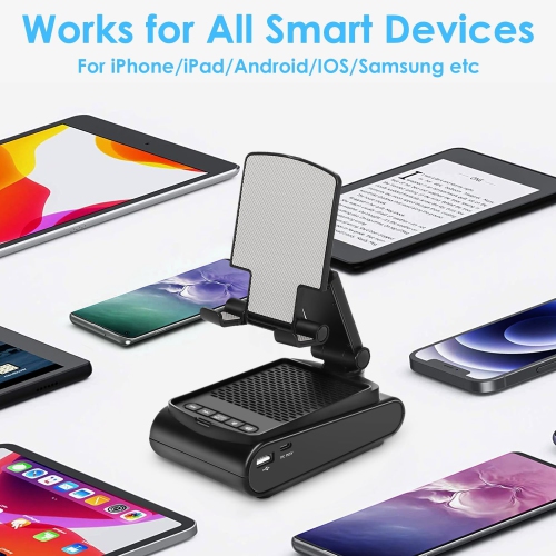 Cell Phone Stand with Wireless Bluetooth Speaker,Portable Mobile Phone Holder Speaker for Party Camping