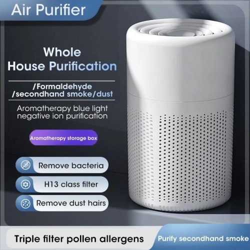 Purificateur d'air Filtre HEPA Désodorisant Purificateur d'air 2-en-1 pour les allergies domestiques et les animaux domestiques, les fumeurs dans la