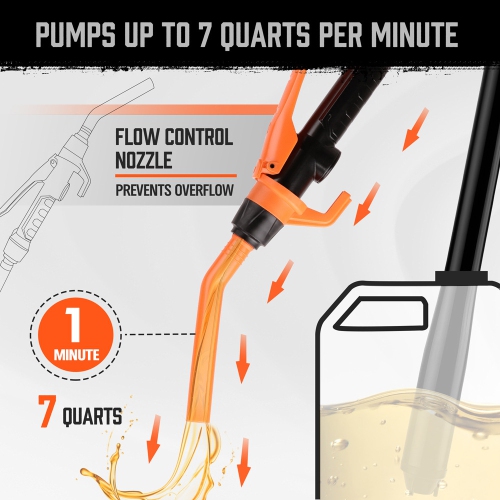 Pompe électrique de transfert de carburant alimentée par batterie pour pompe à essence de voiture de motocyclette avec buse de contrôle de débit,