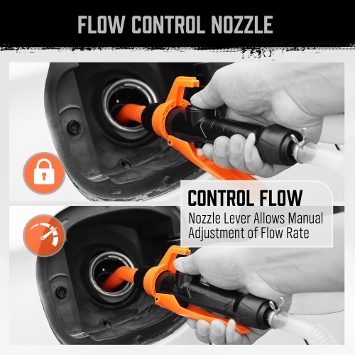 Pompe électrique de transfert de carburant alimentée par batterie pour pompe à essence de voiture de motocyclette avec buse de contrôle de débit,