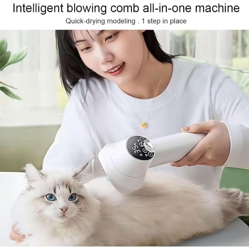 Sèche-cheveux pour chiens, sèche-cheveux pour poils d'animaux, brosse pour sèche-cheveux pour animaux, brosse à vapeur pour chiens, sèche-cheveux