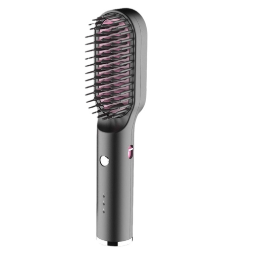MYACUC  Portable Cordless Hair Straightening Brush Anti-Scald Travel Curler Styler USB Charging Hair Straightener Comb
