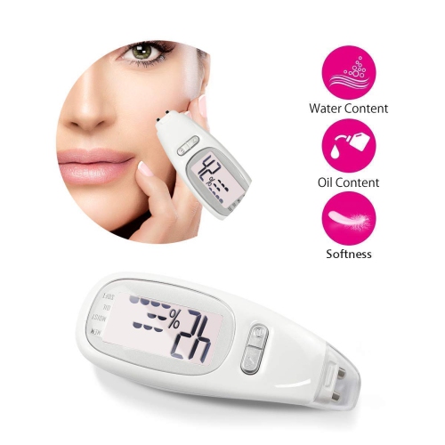 Facial Moisture Tester Skin Analyzer Facial Hydration Meter Skin Machine Analyzer Digital Water Oil Tester for Face Skin Care