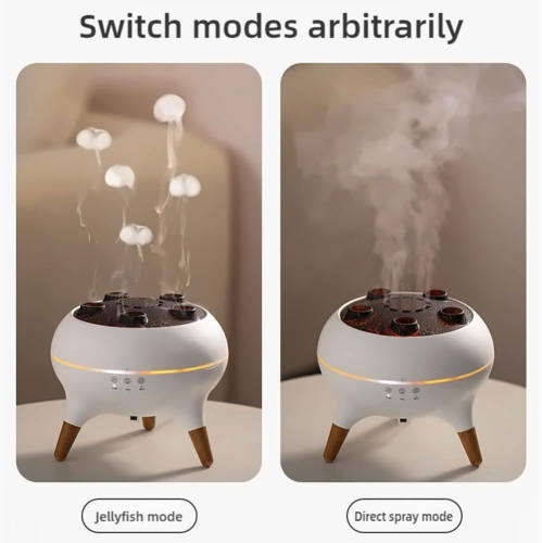 Ultrasonic Atomizer Aromatherapy Machine Essential Oil Diffuser, Desktop Jellyfish Humidifier With Remote Control and LED Light for Bedroom, Office