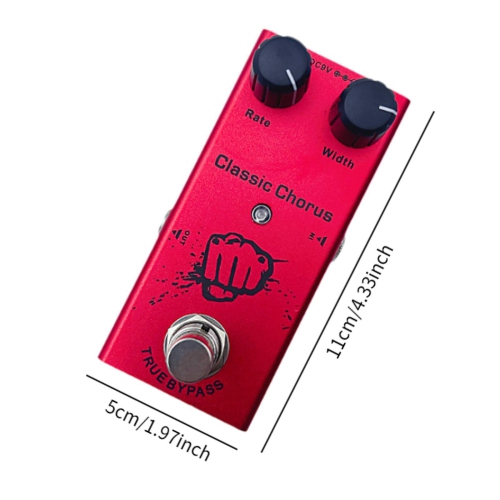 Overdrive | Warm and full sound | For all styles | Professional guitar effects | Red - Classic Chorus