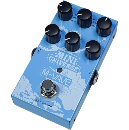 Pédales de reverberación Digital para efectos de guitarra. 9 réverberaciones digitales. Pedales de efectos de reverberación Room/Shimmer/Lo-Fi/Spring.