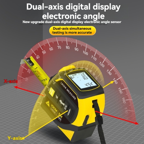 4-in-1 digital laser tape measure with electronic level, engineering renovation house measuring instrument