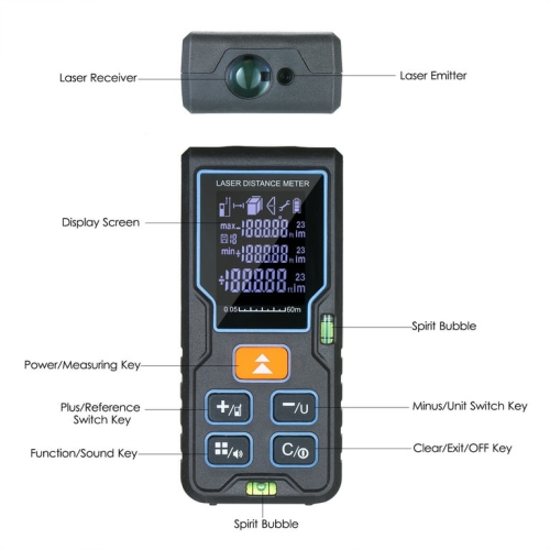Laser distance meter precision electronic ruler laser ruler handheld infrared measuring instrument 80M