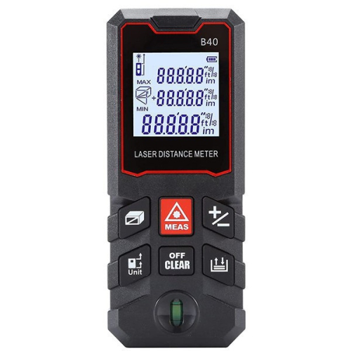 131 ft. Laser Measure - Digital Laser Tape Measure with Bubble Level, Infrared Room Measurer, Handheld Laser Distance Meter - 40m