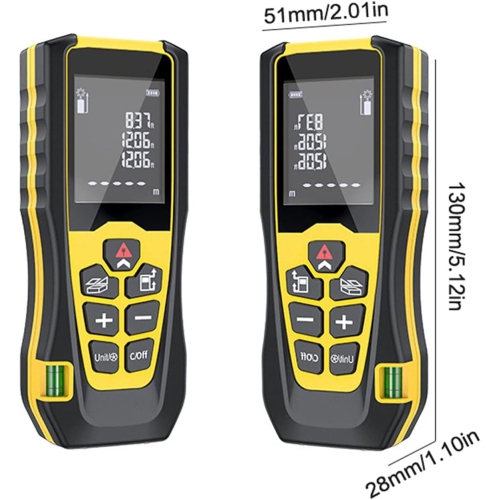 Altimeter Handheld Laser Distance Meter Measuring Electronic Device LCD Display Digital Distance Meter - 100m/328ft