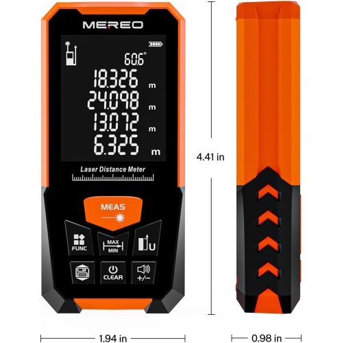 Distance Compteur laser infrarouge Distance Compteur laser Règle électronique portative - 50&nbsp;m/164&nbsp;pi