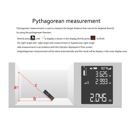 Pocket mini chargement TYPE C 40 mètres télémètre laser portatif mesure la distance de la fonction de stockage haute précision