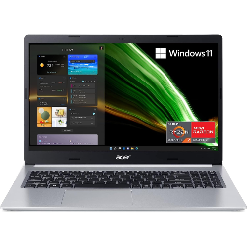 ACER  Aspire 5 15.6" Laptop - Amd Ryzen 7 5700U - 16GB Ddr4 - 512GB SSD - Amd Radeon Graphics - Windows 10 Home - Pure In Silver