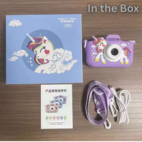 Appareil photo numérique pour enfants de MAKATA 48&nbsp;Mpx avec jeux vidéo HD et musique MP3, caméra jouet amusante pour enfants de moins de 13 ans,