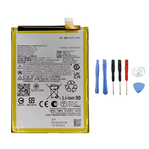Replacement Battery & Repair Tools Compatible for Motorola Moto G Power 5G 2024 / Moto G55, QA50