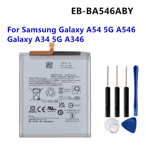 Replacement Battery & Repair Tools Compatible for Samsung Galaxy A24 4G / A34 5G (A346) / A35 5G (A356) / A54 5G (A546), EB-BA546ABY