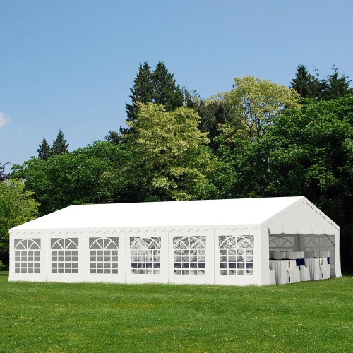 EROMMY 20x40 FT Waterproof Party Tent - Adjustable Sidewalls, Heavy-Duty Pavilion Shelter for Outdoor Events, Weddings & Commercial Use - White