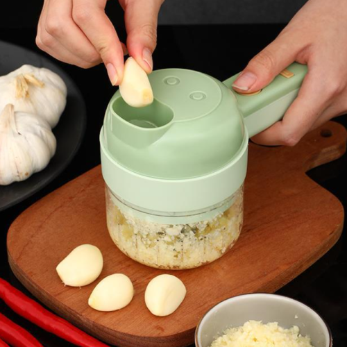 Multifunctional garlic masher, Gatling electric vegetable cutter, kitchen daily tools vegetable/meat chopping electric food processor, detachable