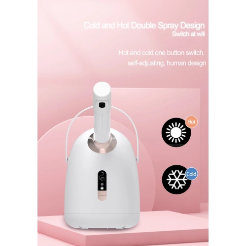 Facial steamer with hot and cold spray, beauty salon aromatherapy essential oil facial humidifier, sprayer, home beauty moisturizing instrument,