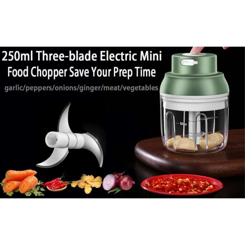 Electric garlic mincer 250ml food chopper USB mini garlic onion mincer portable small food processor garlic masher electric garlic stirrer household