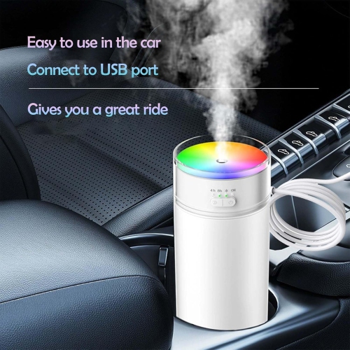 Portable small bedroom humidifier glare atmosphere light replenishment portable car humidifier suitable for travel bedroom air humidifier H11 battery
