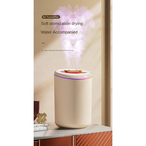 Humidifier large capacity home use, uSB dual spray office air purifying humidifier, smart ultrasonic, off-white