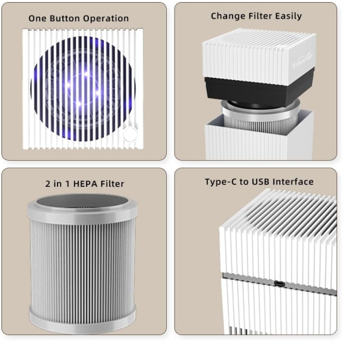 Air Purifier for Office, Home, Office Suitable for Removing Pollen, Dust, Odor and Smoke, Home Formaldehyde Removal and Deodorization Purifier No