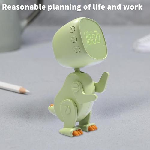 New Variety Dinosaur Alarm Clock Cartoon Creative LED Alarm Clock Bedroom LED Cute Bedside Clock Ornaments Children's Sleep Training Wake-up Light