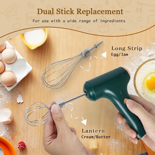Household electric egg beater | Mini manual mixer | Multifunctional cake cream whipper | Baking essential artifact electric egg beater household