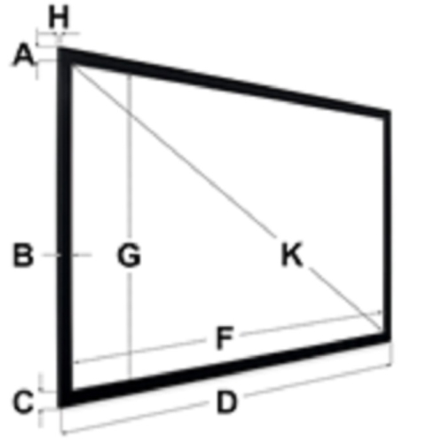 eGalaxy ® 4K/8K 110 16:9 Projector Screen Fixed Frame PSF110A