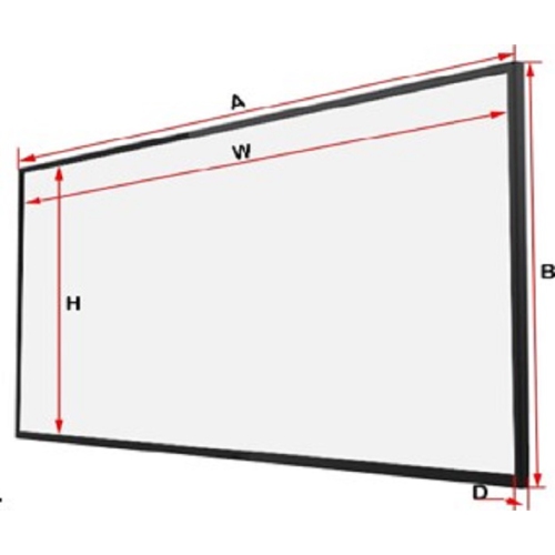 eGalaxy 4K/8K 150" 16:9 ALR Projector Screen Fixed Frame Thin Border Fixed Frame for long-throw projectors, PSFN 150AR