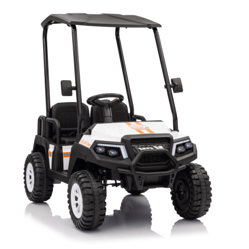 Jouet porteur 4 places pour enfants 24&nbsp;V Buggy, 4 roues motrices, pneus en caoutchouc, siège en cuir, avec véhicule téléguidé